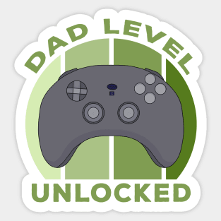 Dad Level Unlocked Sticker